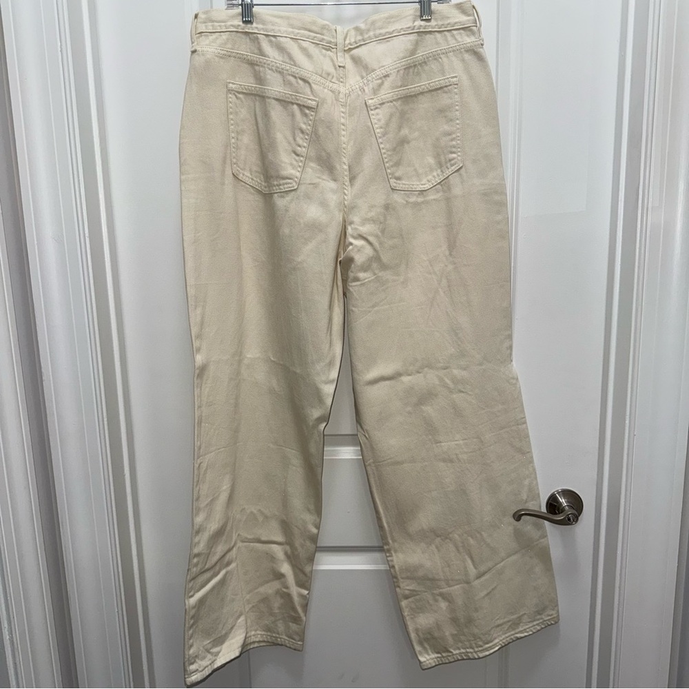 Target Universal Thread Off White Relaxed Wide Leg Jeans - Picture 6 of 8